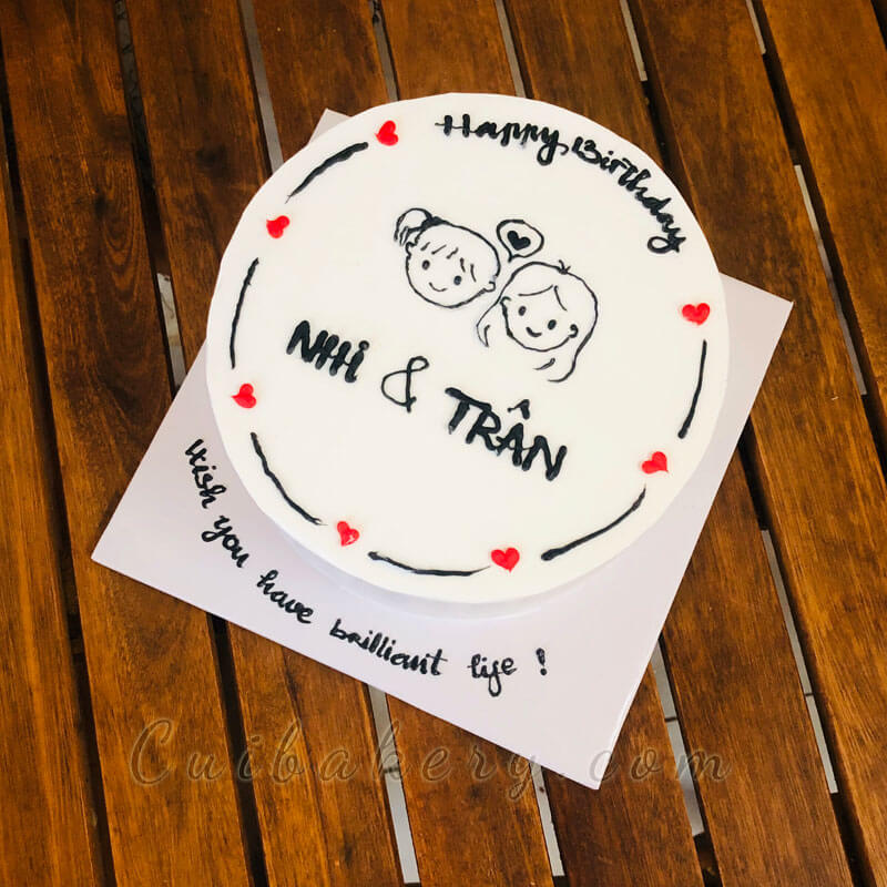 Mẫu Bánh Vẽ Hình - MVH042