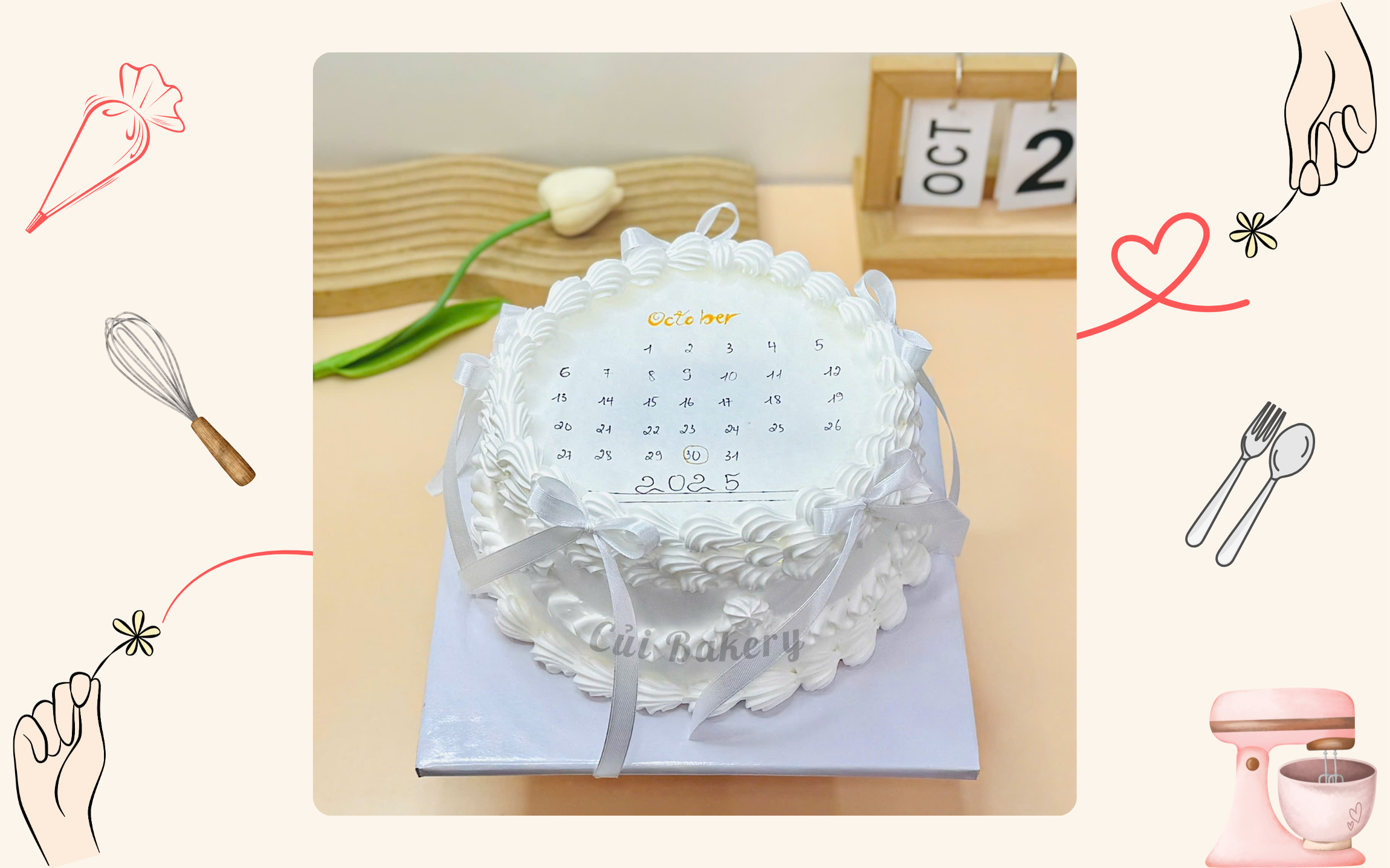 Bánh sinh nhật đẹp Đà Lạt – Mẫu bánh tháng 10 ngọt ngào