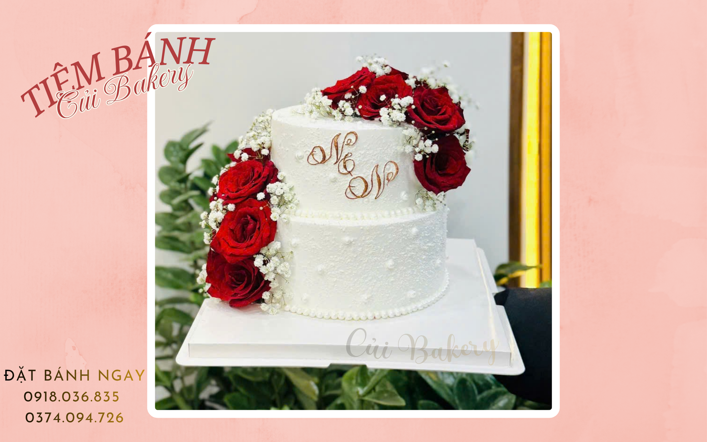 Điểm nhấn tiệc cưới ở Đà Lạt – chọn mẫu bánh kem bắt bông Đà Lạt khiến khách trầm trồ