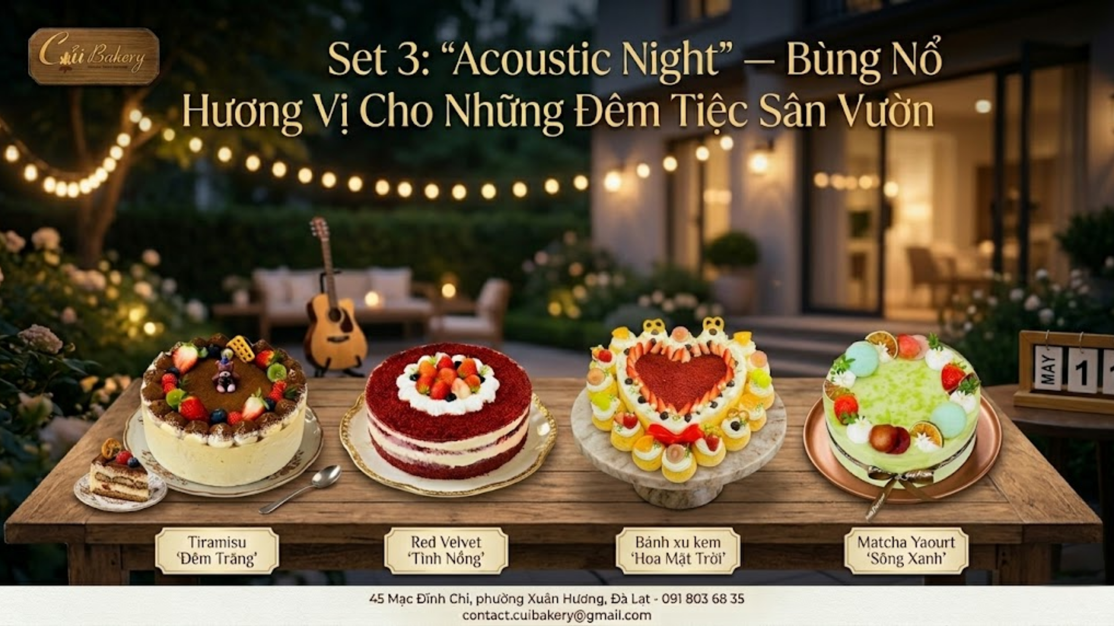 Set Bánh Teabreak Homestay Villa Đà Lạt: Menu Mini Party Tinh Tế