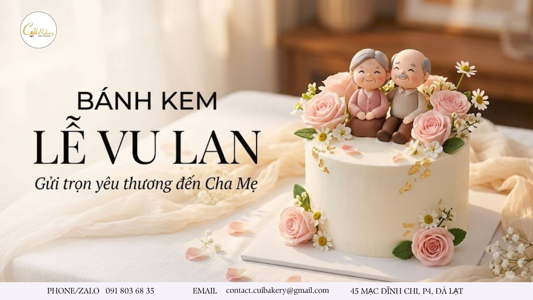 Mùa Vu Lan: Chọn Bánh Kem Tặng Bố Mẹ Sao Cho Trọn Vị Yêu Thương?