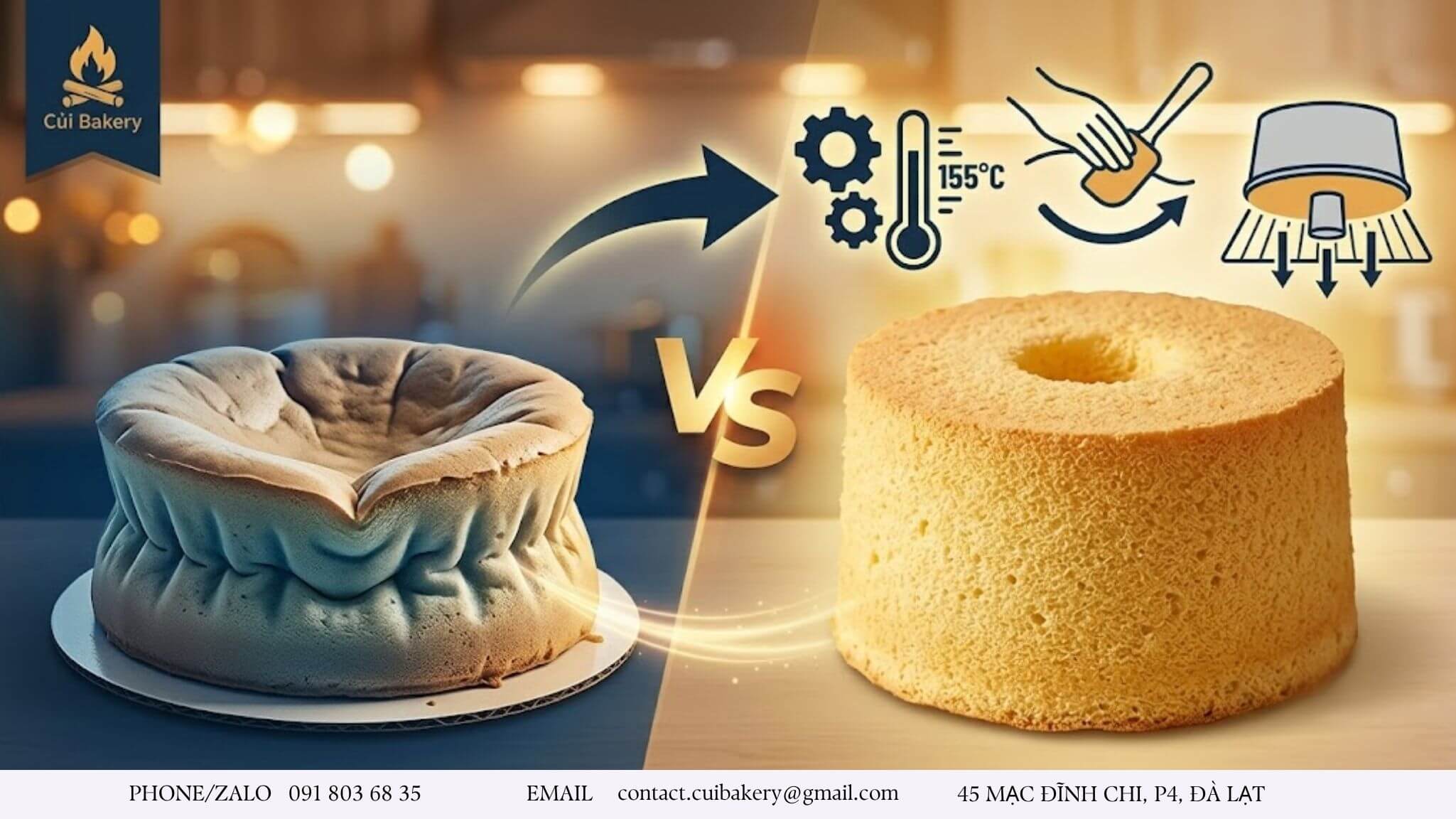 Bí Quyết Nướng Bánh Bông Lan Mềm Mịn Không Bị Xẹp Lép
