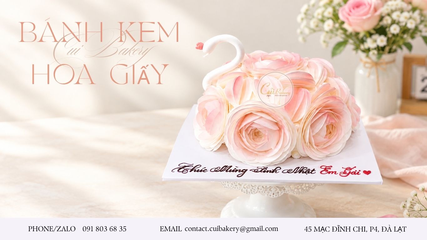 Bánh Kem Giấy Gạo Đẹp, Nghệ Thuật | Củi Bakery Đà Lạt