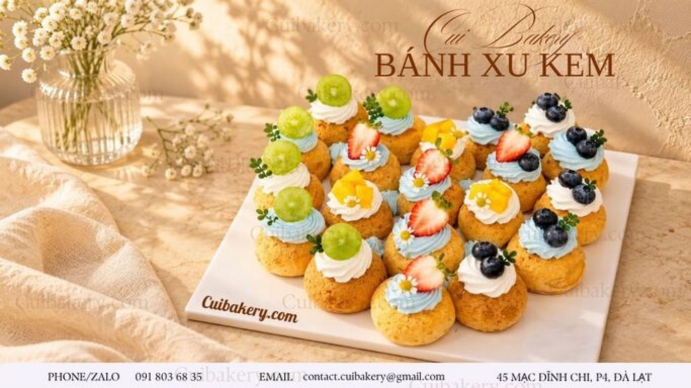 Bánh Su Kem Singapore Đà Lạt Kết Hợp Mousse | Củi Bakery